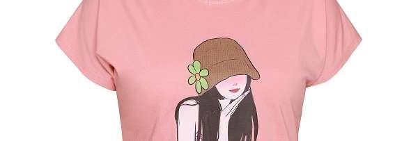 کراپ‌تی شرت زنانه ترسه به نگار طرح انیمه